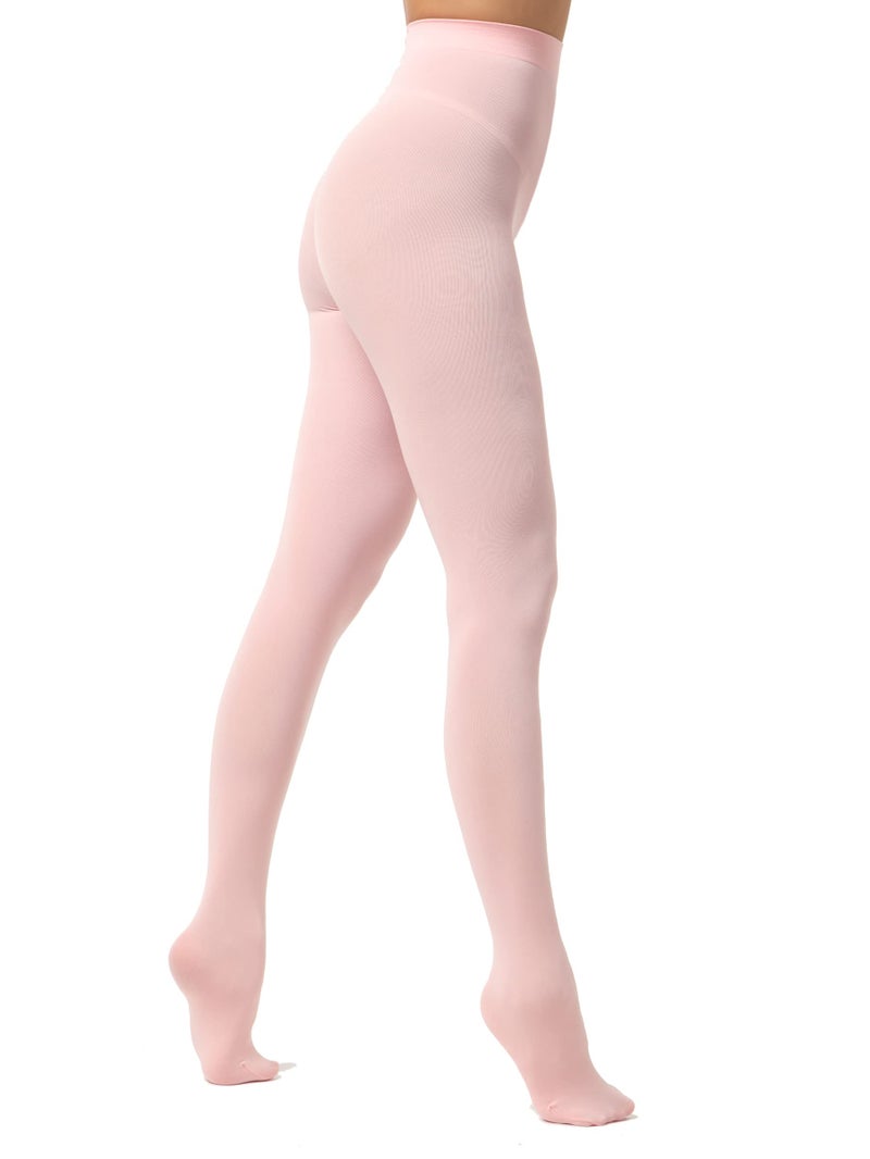 EVERSWE Women's 80 Den Soft Opaque Tights, Women's Tights (S/M, Pink) - Image 4
